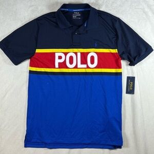 NWT Youth 18-20 XL (Men’s S/M) Polo Ralph Lauren Performance Blue Polo Shirt